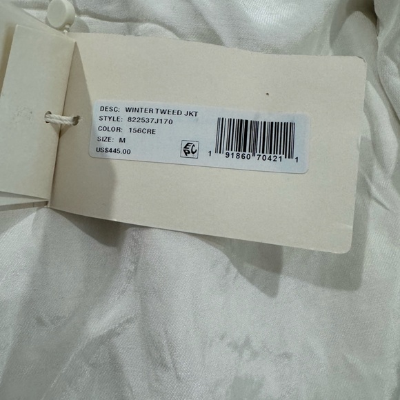 NWT Rebecca Taylor Women’s Winter Tweed Jacket - Cream Size Medium - Picture 5 of 8